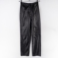 Mixit Leather Pants Womens 4 Black Lined High Rise Slim Straight Classic Vintage