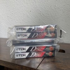 Lot of 5 TDK D60 Blank Audio Cassettes Tapes High Output IECI/Type I Sealed