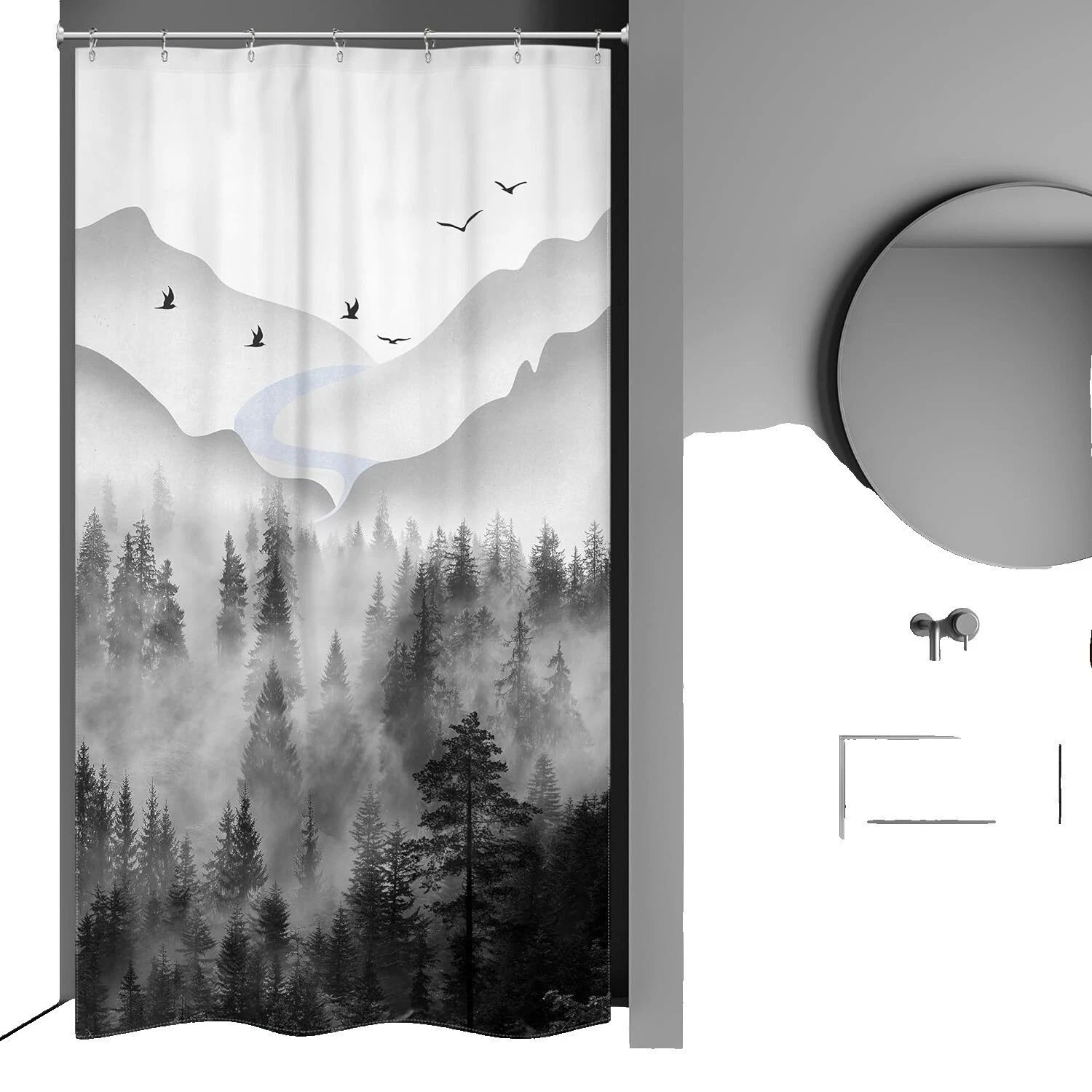 Cortinas de Ducha de mezcla de poliéster