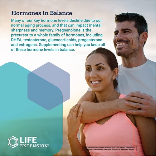 PREGNENOLONE LIFE EXTENSION 100 mg 100 capsulas - Imagen 5 de 10