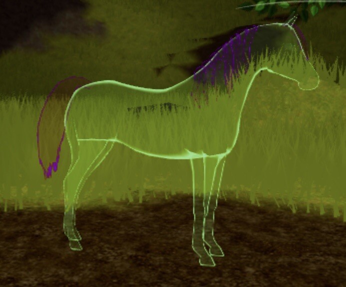 Wild Horse Islands Roblox 👻💚💜WILD CAUGHT GHOSTLY GREEN ARABIAN