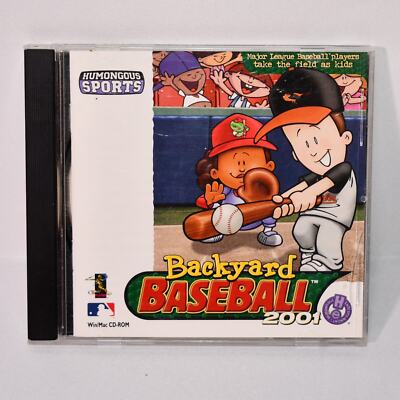 Backyard Baseball 2001 PC CD-ROM Windows/Mac 95 98 Humongous MLB Sports  Game CIB