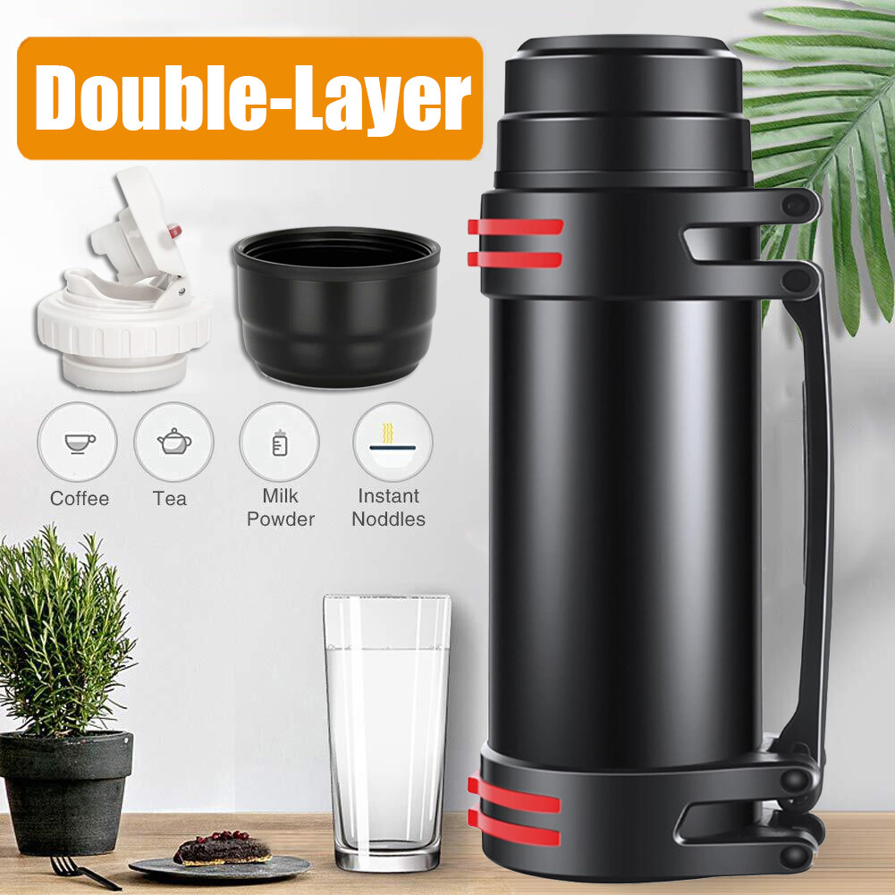 Thermos Flask Stainless Steel Unbreakable Vacuum Insulated Bottle  Handle