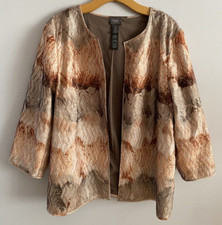 Travelers by Chico's Pleated Artisan Jacket Lightweight Blazer Lined 3/16-18-XL