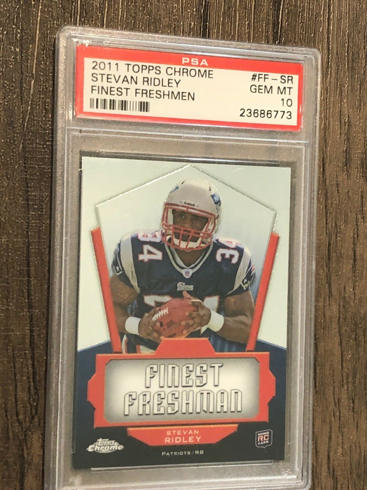 Stevan Ridley Topps Chrome Finest Freshmen #FFSR Base