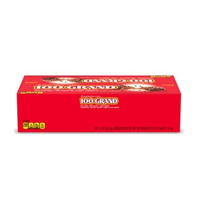 100 Grand Crispy Milk Chocolate with Caramel, Share Size Individually Wrapped...