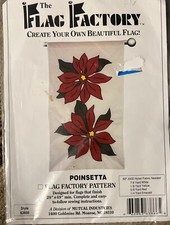 Christmas Create Your Own The Flag Factory 28" x 49" Poinsettia Flag # 63866