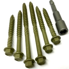 HEX HEAD LANDSCAPE SCREW SLEEPER DECKING FIXING TIMBERFIX IN-DEX TYPE GARDEN