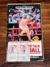 Sports Talk Baseball Sega Genesis Instruction Manual Only