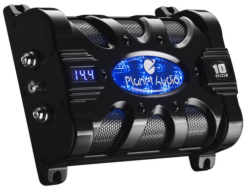 Planet Audio PC10F 10 Farad Capacitor with Digital Voltage Display