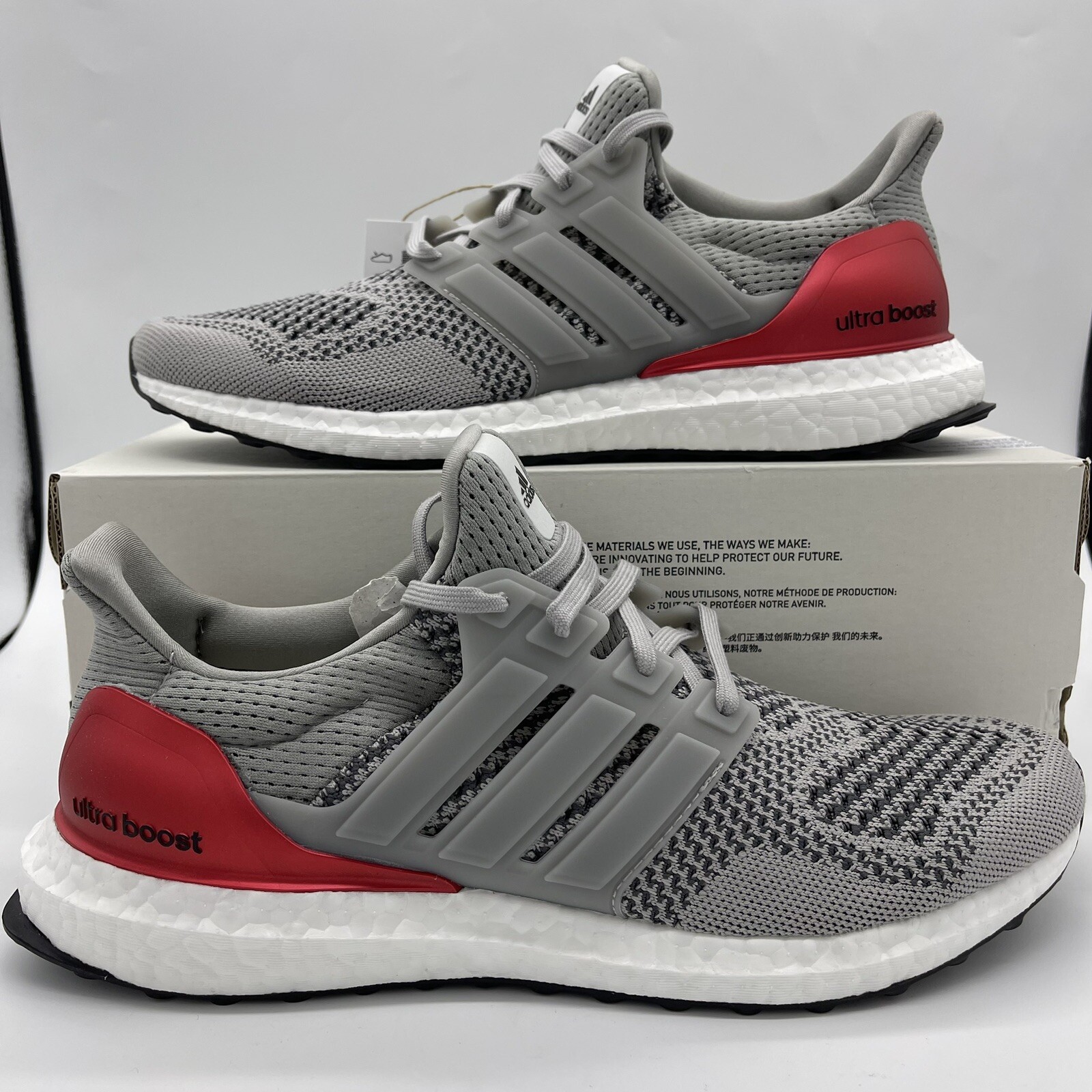 Adidas Ultraboost 1.0 DNA Running Shoes Gray HR0062 Men’s Sizes Brand New