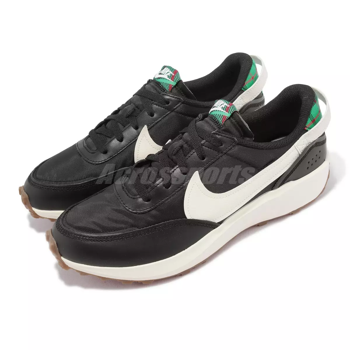 Nike Waffle Debut PRM Tartan Plaid Black Ivory Men Casual