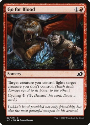 Foil Go for Blood 122 C Ikoria: Lair of Behemoths IKO MTG