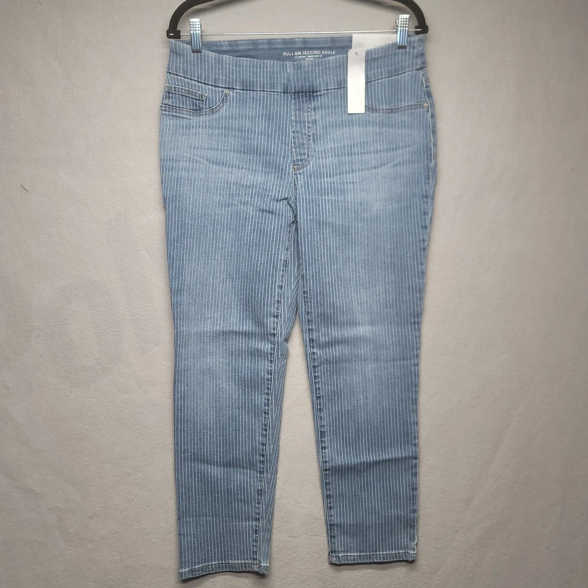 White striped jeggings cheap
