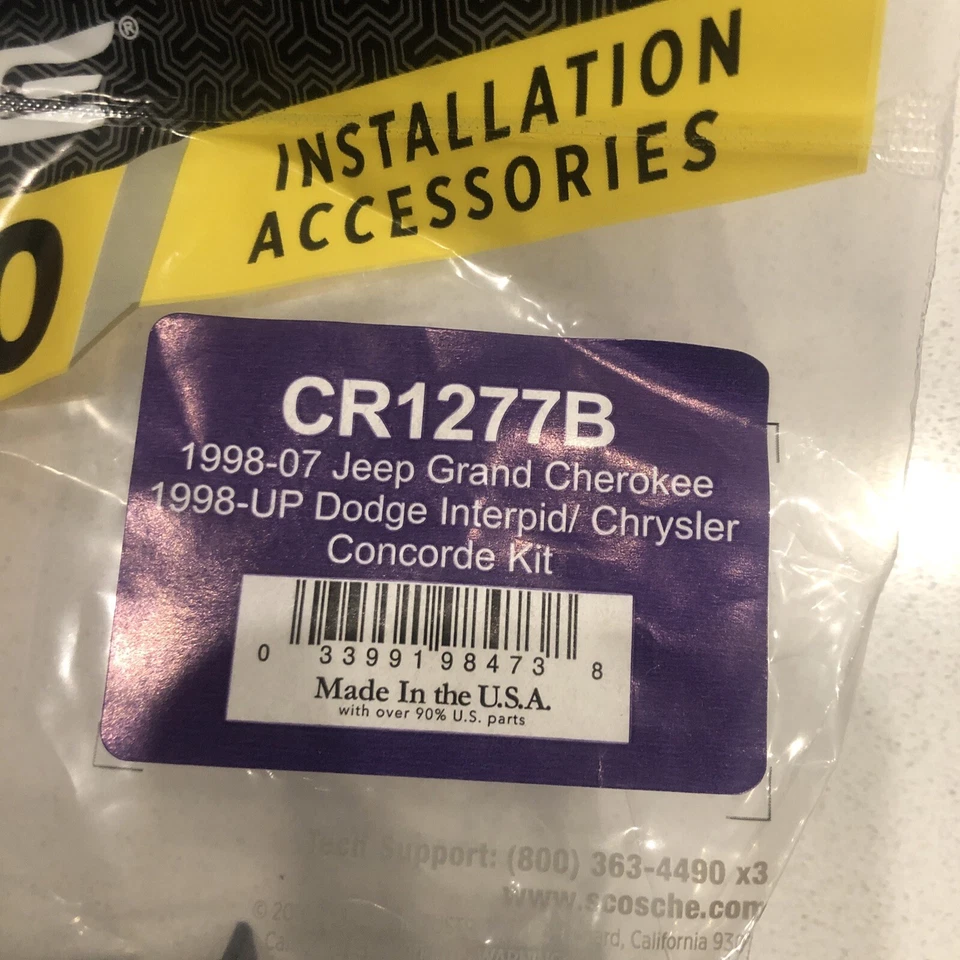 Dodge Dakota Scosche CR1277B instalación estéreo moldura din única kit de tablero de repuesto Foto 3 de 4