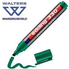 Edding 330 Permanent Marker Pen | Chisel 1-5 mm Tip | Mark Paper, Metal, Glass
