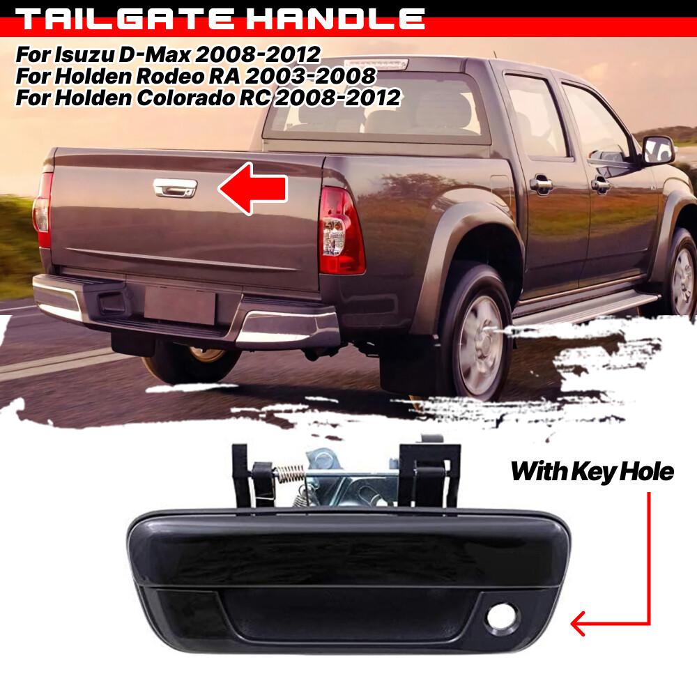 Black Rear Tailgate Handle W Key Hole For Isuzu D-Max 2008-2012 #8