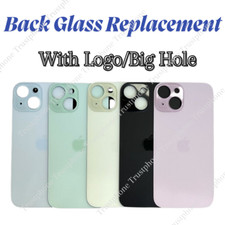 Back Glass Replacement Cover For iPhone 15 14 13 12 11 Pro X XR XS 8 SE Big Hole