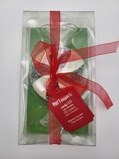 Pier 1 Christmas Light Up LED color changing Glass Candy Peppermint original box