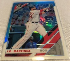 2019 Optic Baseball J.D. Martinez Boston Red Sox Carolina Blue & White Prizm 115