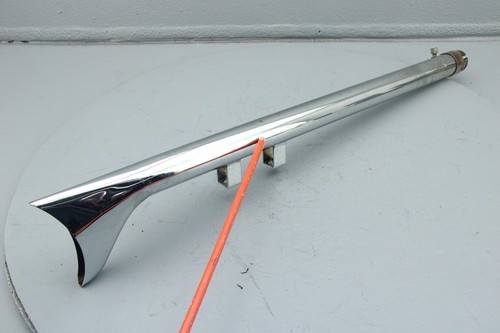 2012 Harley Road King 33" SHARKROAD Exhaust Muffler Pipe FISHTAIL CHROME - Picture 7 of 12