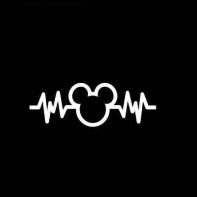 #ad Mickey Mouse Heartbeat Vinyl Decal Sticker for Window Wall Auto Car Truck Boat $8.00