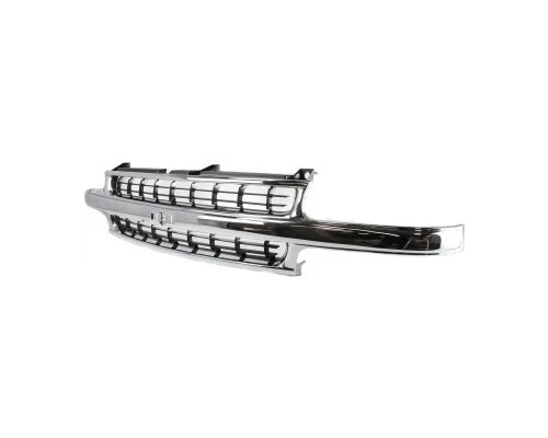 Grille For 99-2002 Chevrolet Silverado 1500 2000-2006 Tahoe Chrome Plastic Foto 3 de 4
