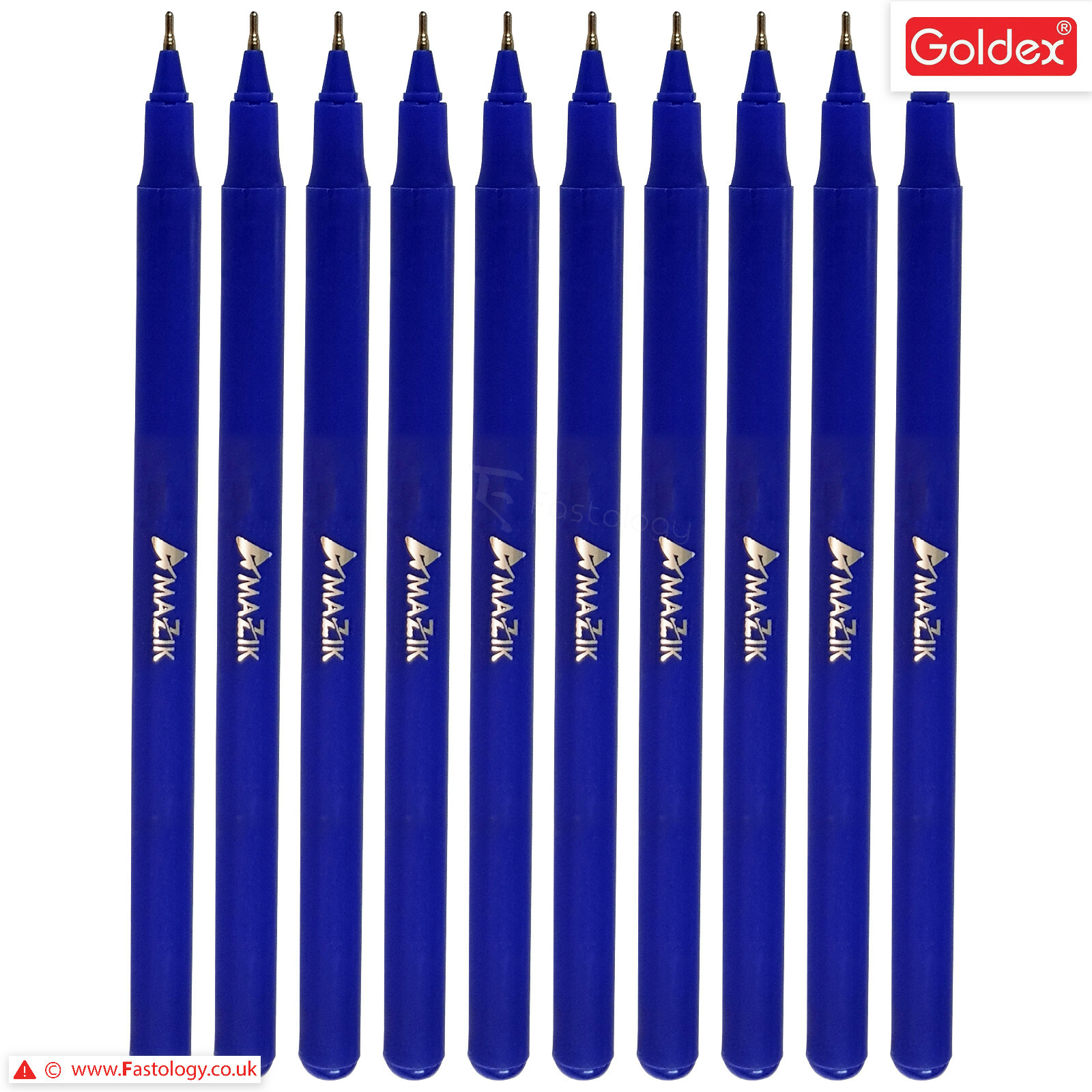 BLACK BLUE Ballpoint Pens 0.7mm Fine HiTech Point GOLDEX Mazik Ball