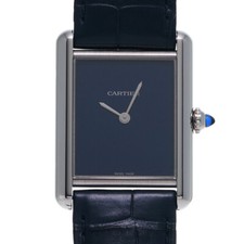 CARTIER tank mast LM WSTA0055 blue lacquer mens Watches quartz Used Ginzo 5