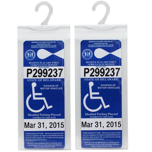 2Pcs Handicap Placard Holder Transparent Disabled Parking Permit Placard Sleeves - Picture 1 of 9