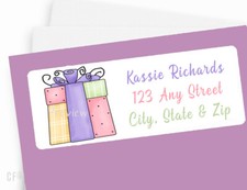 Pastel Birthday Gift Labels Birthday Gift Return Address Labels Birthday Favors