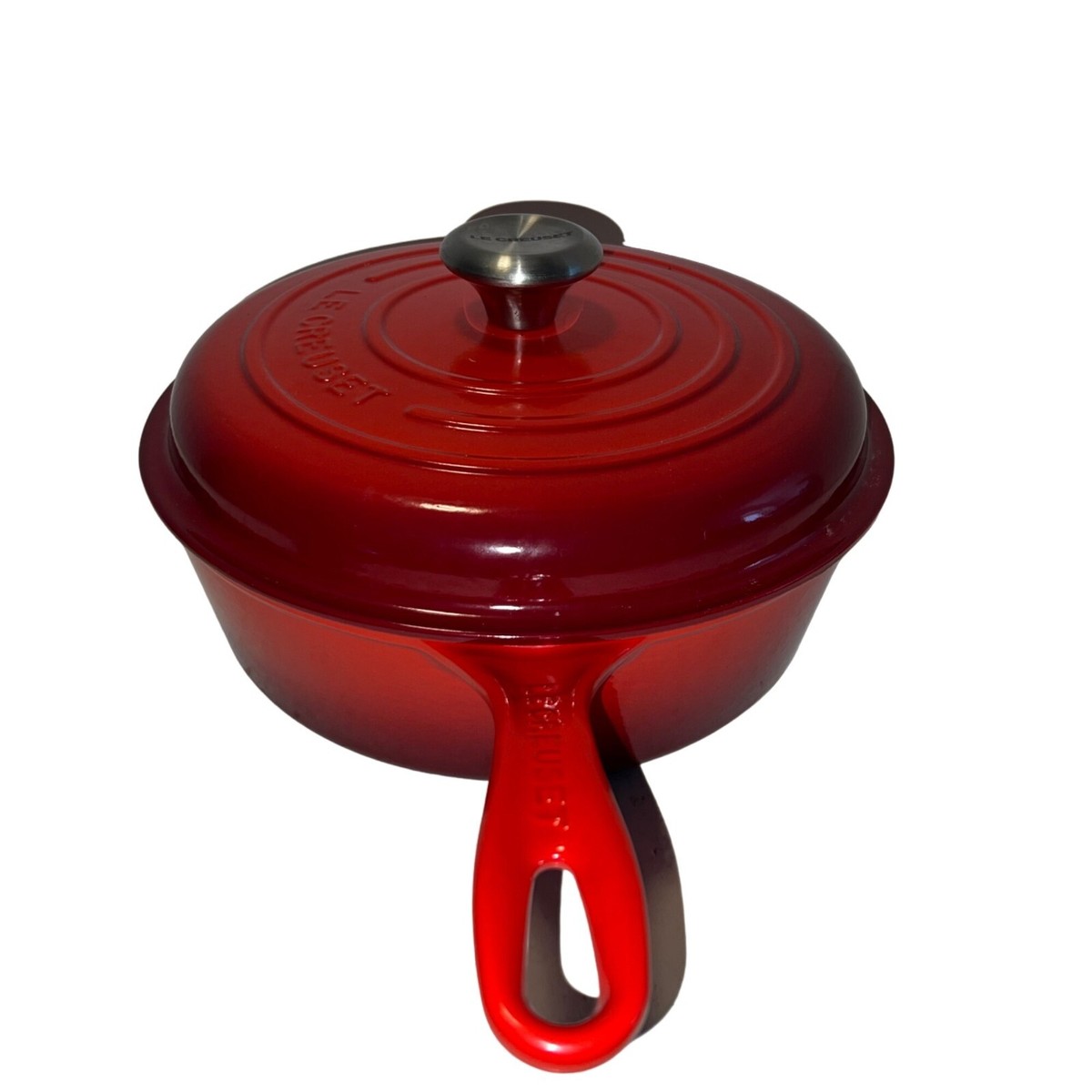 Le Creuset Cerise Cast Iron Signature Cassadou #26 3 3/4 Qt | eBay