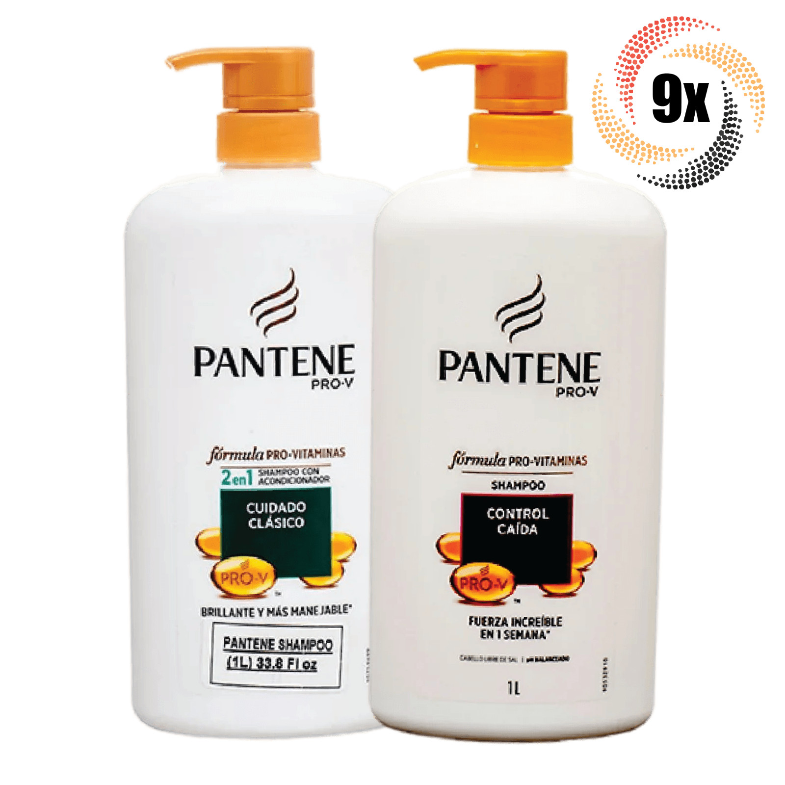 9x флаконов шампуня и кондиционера Pantene Pro-V Variety | 1л | Смешивай и сочетай по вкусу!