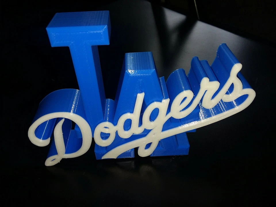 LOS ANGELES DODGERS LOGO DECAL SIGN MLB BASEBALL MAN CAVE-3D printed 5"×7"×1" - Image 3 of 4