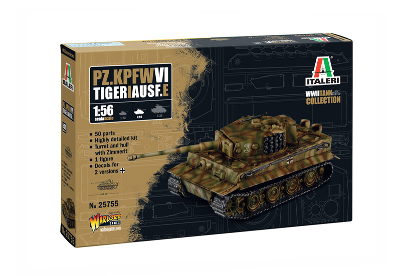 ITALERI 25755 1:56 German tank Pz. Kpfw. VI Tiger I Ausf E