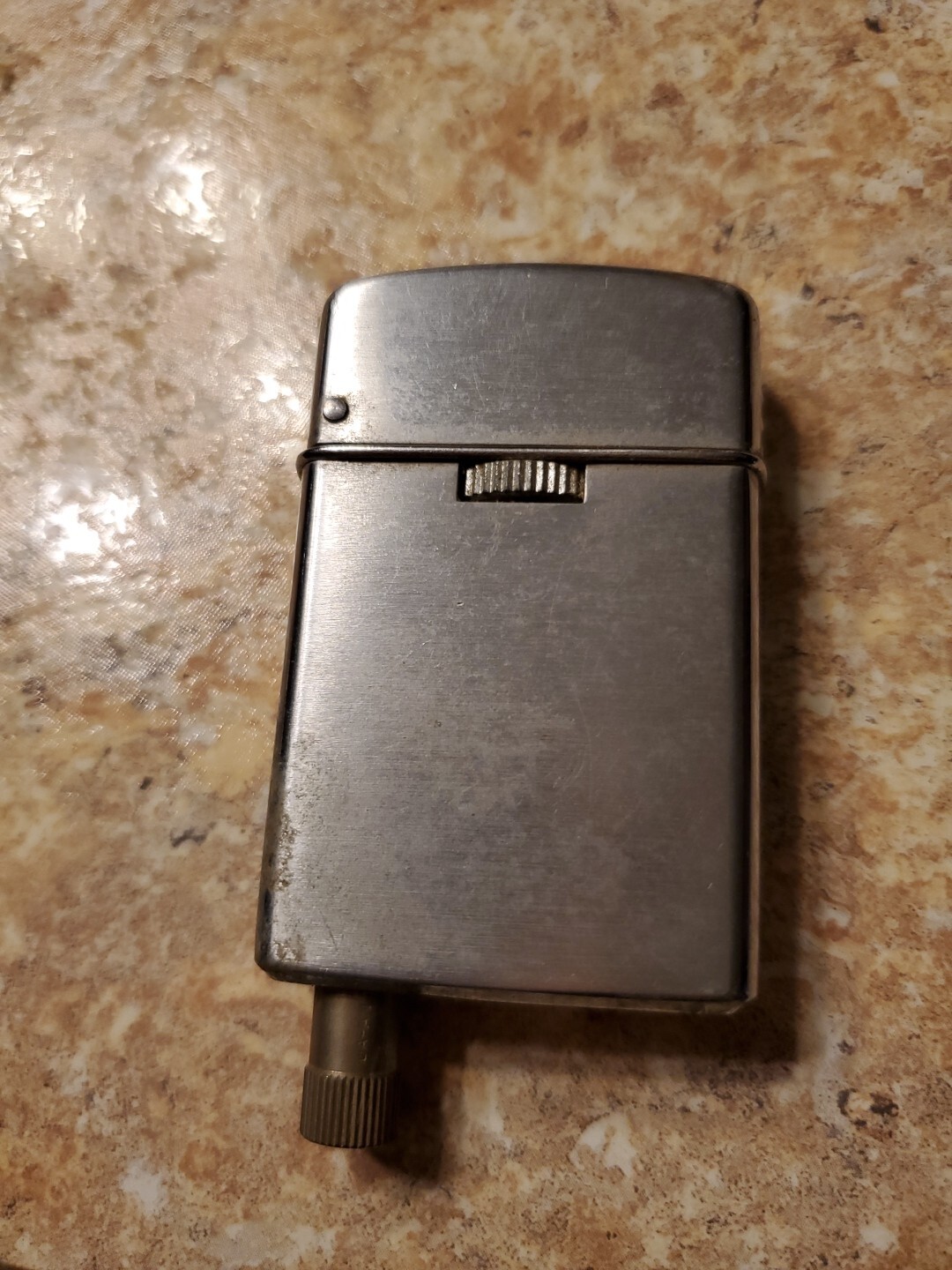 VINTAGE SAROME IV FLIP TOP BUTANE GAS CHROME CIGARETTE LIGHTER  