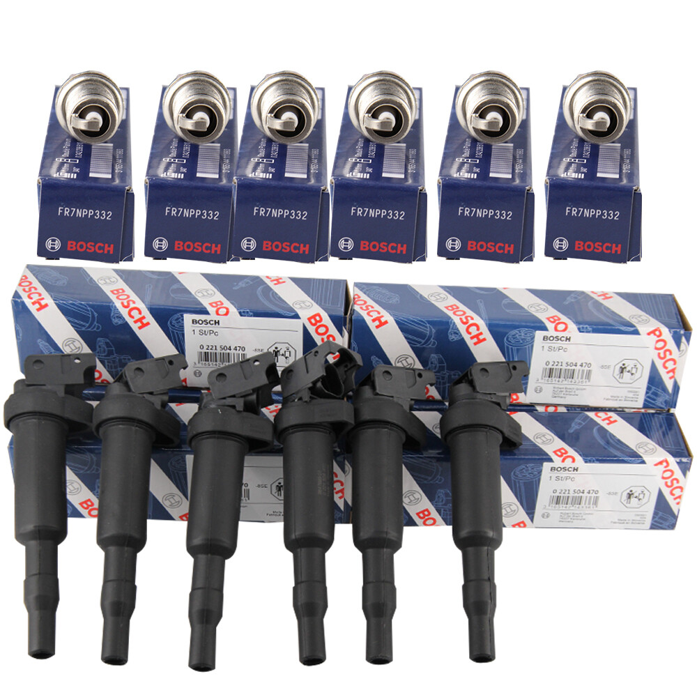 6x Ignition Coils w/ Spark Plug Set for Bosch BMW 128i 325i 328i X3