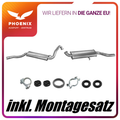 Audi 80 90 B2 1.6 1.8 1.9 2.0 2.2 2.3 (79-88) Auspuff Mittel+Endschalldämpfer