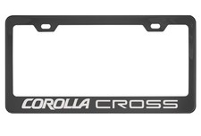 Black Chrome License Plate Frame For Corolla Cross Black Chrome License Plate Frame For Corolla Cross