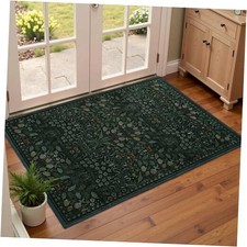 Floral 2x3 Entryway Rug, Washable Rugs for Kitchen, Bedroom, Front Door Mat