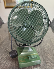 Micromark MM30034 7in Green Desk Fan 230V 28W 2-Speed Oscillating Metal