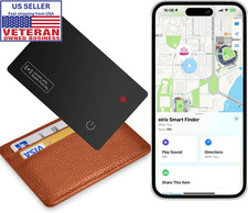 Slim Wallet Tracker Card, Works w/ Apple Find My, GPS, Rechargeable, iOS Only