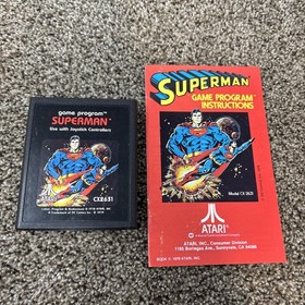 Atari 2600 Boxed Video Game Cartridge - Superman - CIB Complete Working
