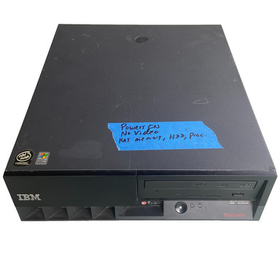 IBM Thinkcentre S51 PC SFF Desktop Powers On No Video Pentium 4 HDD Memory CPU
