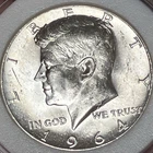 1964-P 50C Kennedy Half Dollar - Business Strike - 90% Silver - KM#202