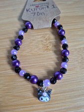 Kuromi Hello Kitty and Friends Inspired Beaded Bracelet Handmade