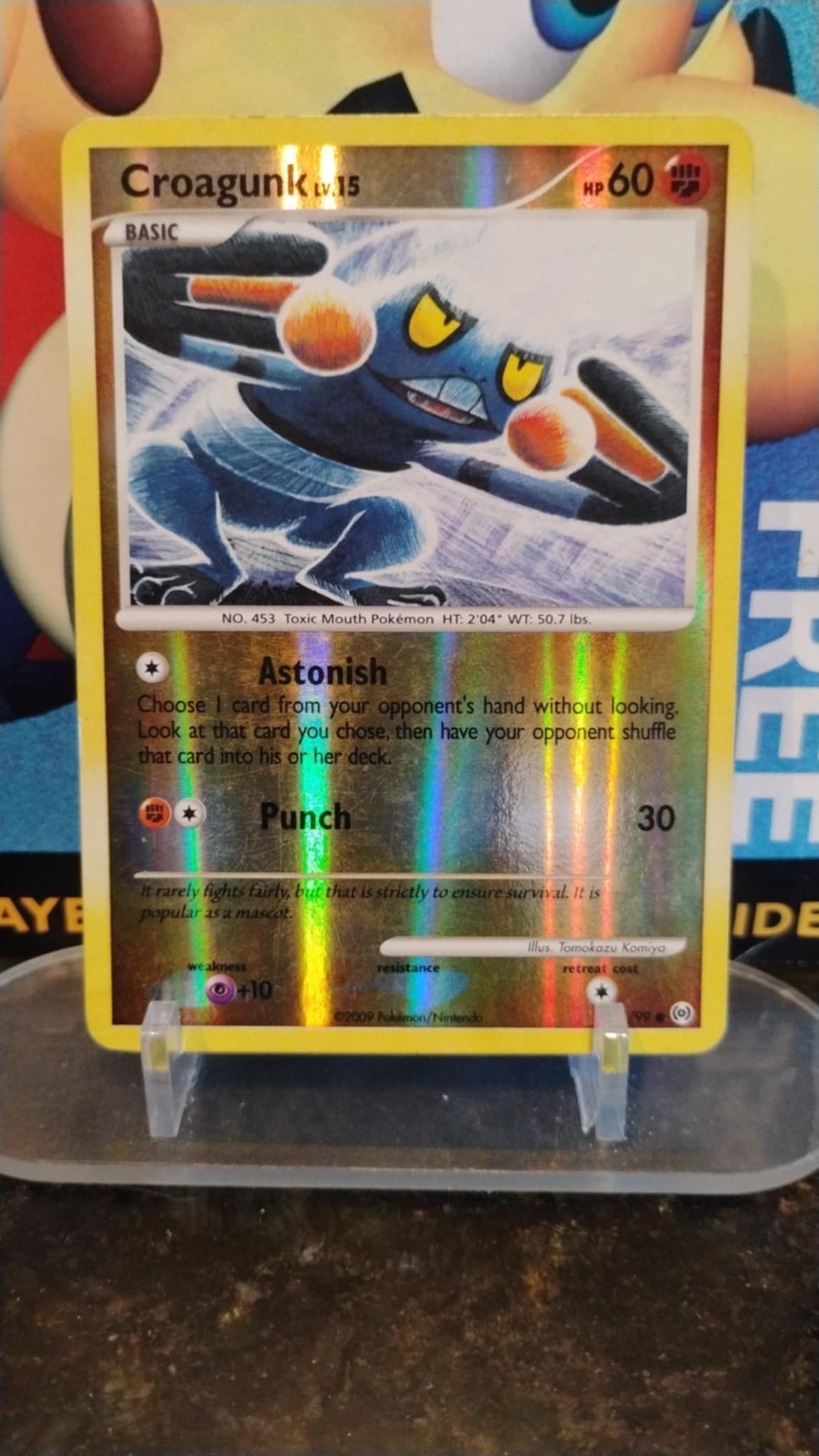 CROAGUNK Platinum Arceus Series POKEMON Reverse Holo 2009 Trading Card 61/99