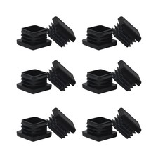 1 1x1 Square Tube End Cap Plastic Plugs 12 Pack, 1x1 1 Inch Square Tubing Plu...