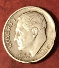1948 S Roosevelt Dime 90% Silver  US Coin, FINE CONDITION Little Rim Dam￼￼age 😎