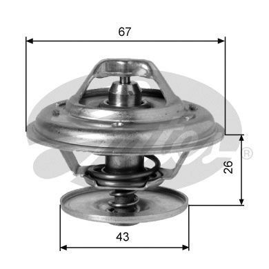 GATES Thermostat Liquide Avec Joints Convient pour Lancia Gamma Thema - Photo 2/2